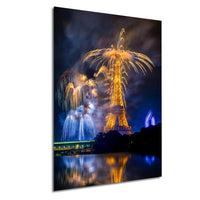 Paris Fireworks Print - Eiffel Tower Art With Bastille Day Celebration Fireworks Night