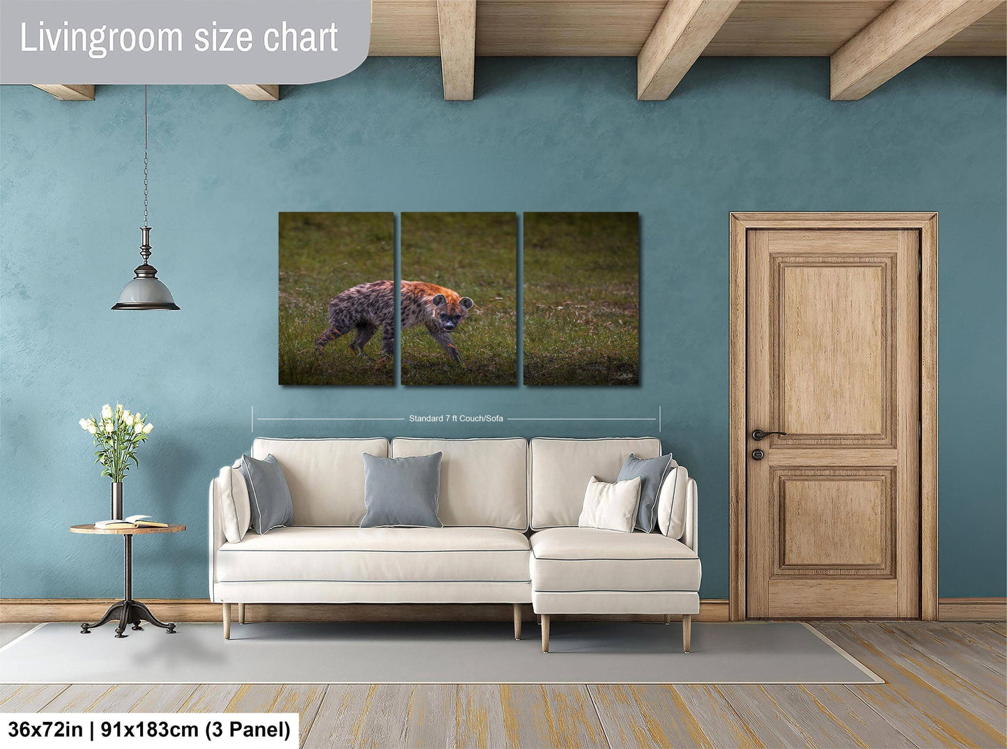 This fine art wildlife photograph captures a striking moment in the Maasai Mara, where a lone hyena pauses mid-step and meets the viewer with a powerful, unforgettable gaze. Often misunderstood, the hyena represents intelligence, resilience, and survival within the African safari ecosystem. This piece is perfect for collectors who appreciate raw, authentic wildlife moments and want to bring depth, character, and conversation into their home or office décor.