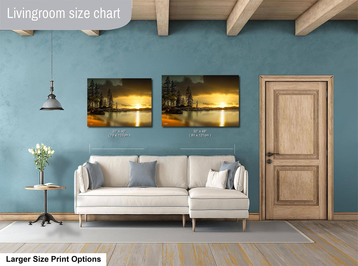 Lake Tahoe Sunset Print – Signed Artist Art | Sands Harbor Lake Landscape