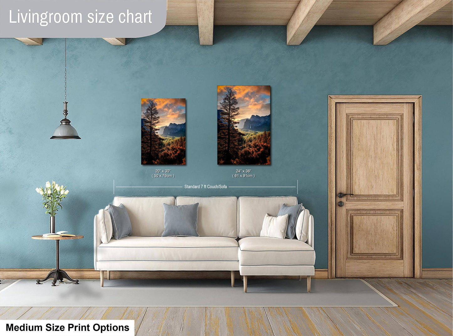 Yosemite Tunnel View Print – Half Dome Artwork with Sunrise Landscape Art