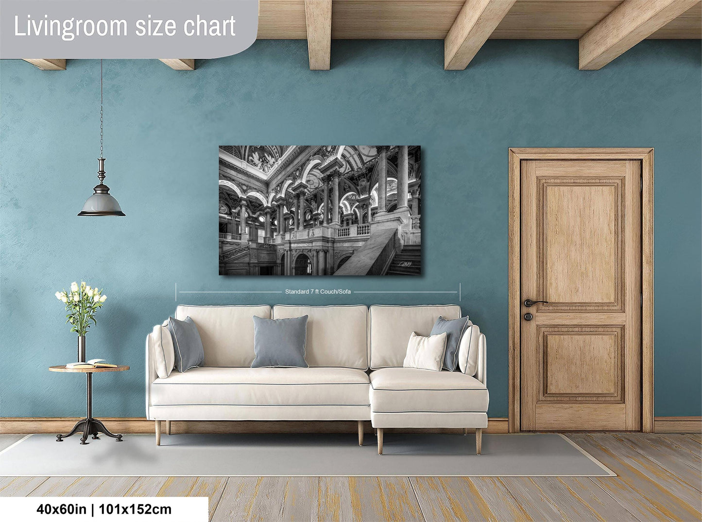 This luxury fine art photograph captures the grand interior architecture of the Library of Congress in Washington DC. Marble columns, ornate ceilings, and classical symmetry create a refined composition rooted in American national history and cultural legacy. Ideal for collectors, professionals, and interior designers seeking museum-quality wall art that embodies intellect, heritage, and timeless elegance.