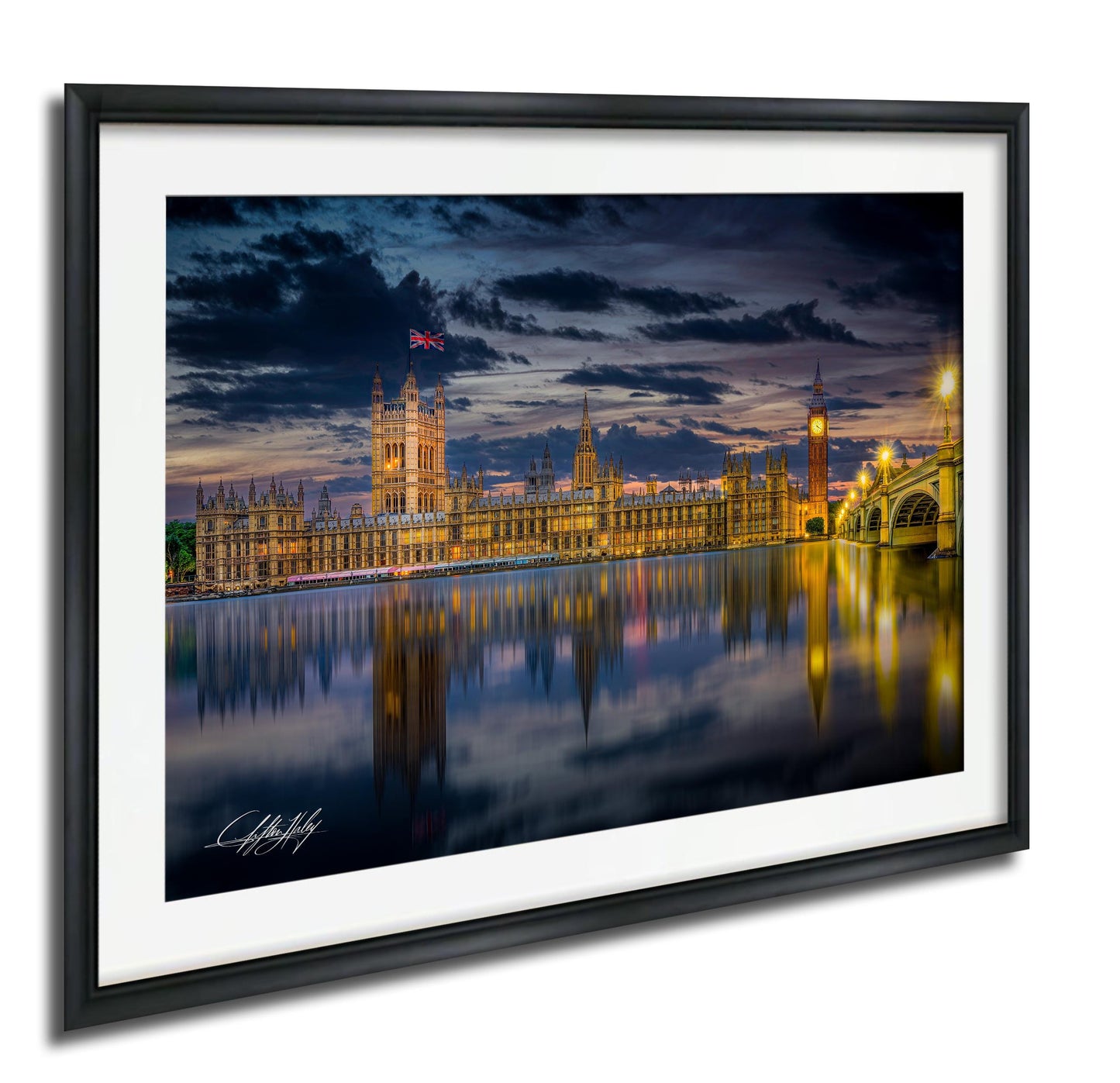 Westminster Abbey Wall Art – London Cityscape Art | Big Ben Golden Hour Print