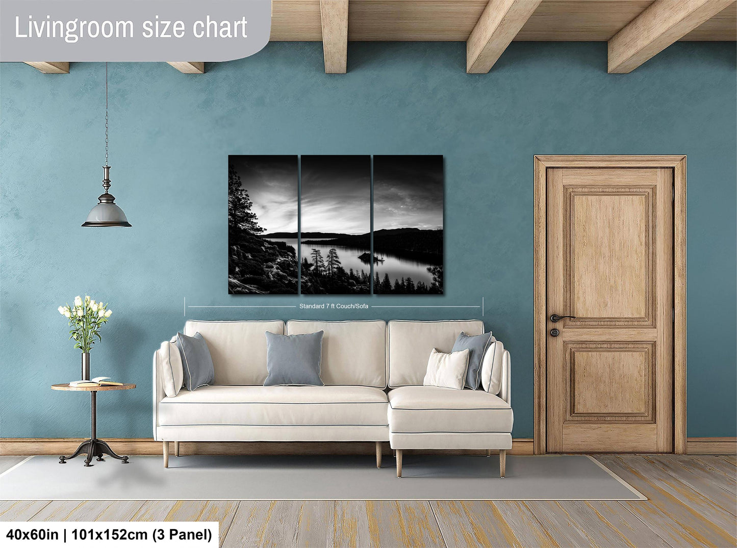 Emerald Bay Lake Print – Serene Mountain Landscape Art | Black & White Fine Art