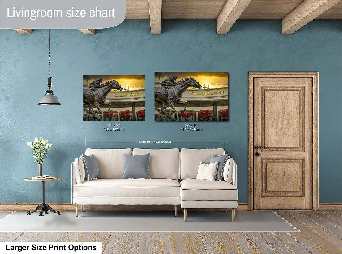 Churchill Downs wall art, Barbaro statue photo print, Kentucky Derby horse racing, Louisville sunset decor, famous racetrack artwork, thoroughbred horse tribute, bronze horse statue picture, iconic equestrian image, legendary racehorse photography, closed track fine art print, sunset at Churchill Downs, inspirational horse art, Kentucky equine decor, historic Louisville landmark, horse lover’s gift print