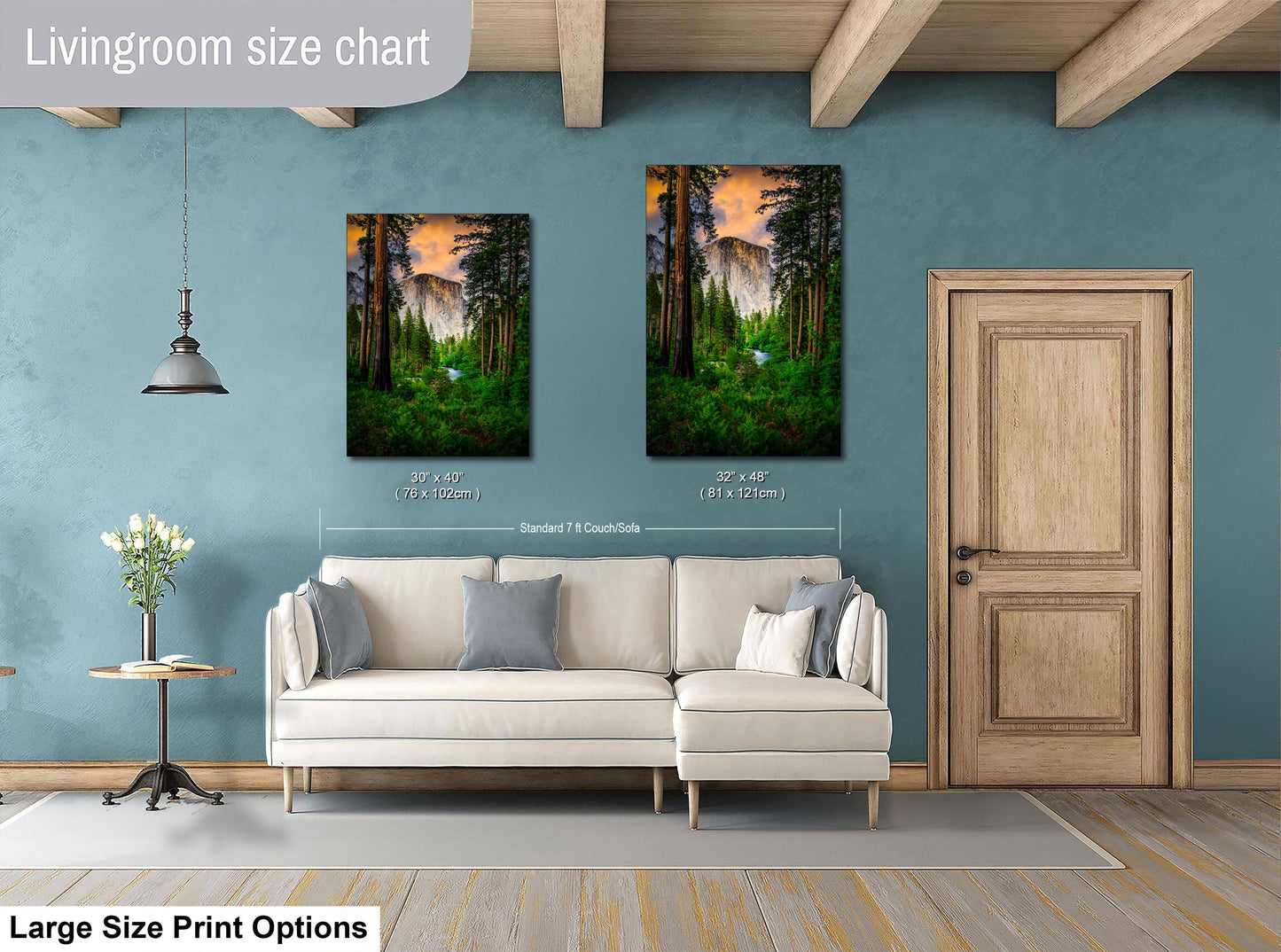 Yosemite Landscape Print – El Capitan Photography | Merced River Sunrise Wall Decor