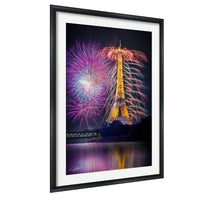 Paris Fireworks Print – Eiffel Tower Art | Bastille Day Wall Art Celebration