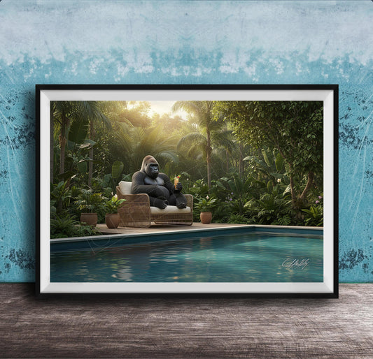 gorilla photography, silverback wall art, uganda jungle print, wildlife fine art, african nature decor, primate photo art, rainforest wall decor, safari home artwork, jungle wildlife print, gorilla portrait art, bwindi forest photo, african wilderness decor, nature lover gift, travel wall art, exotic wildlife image