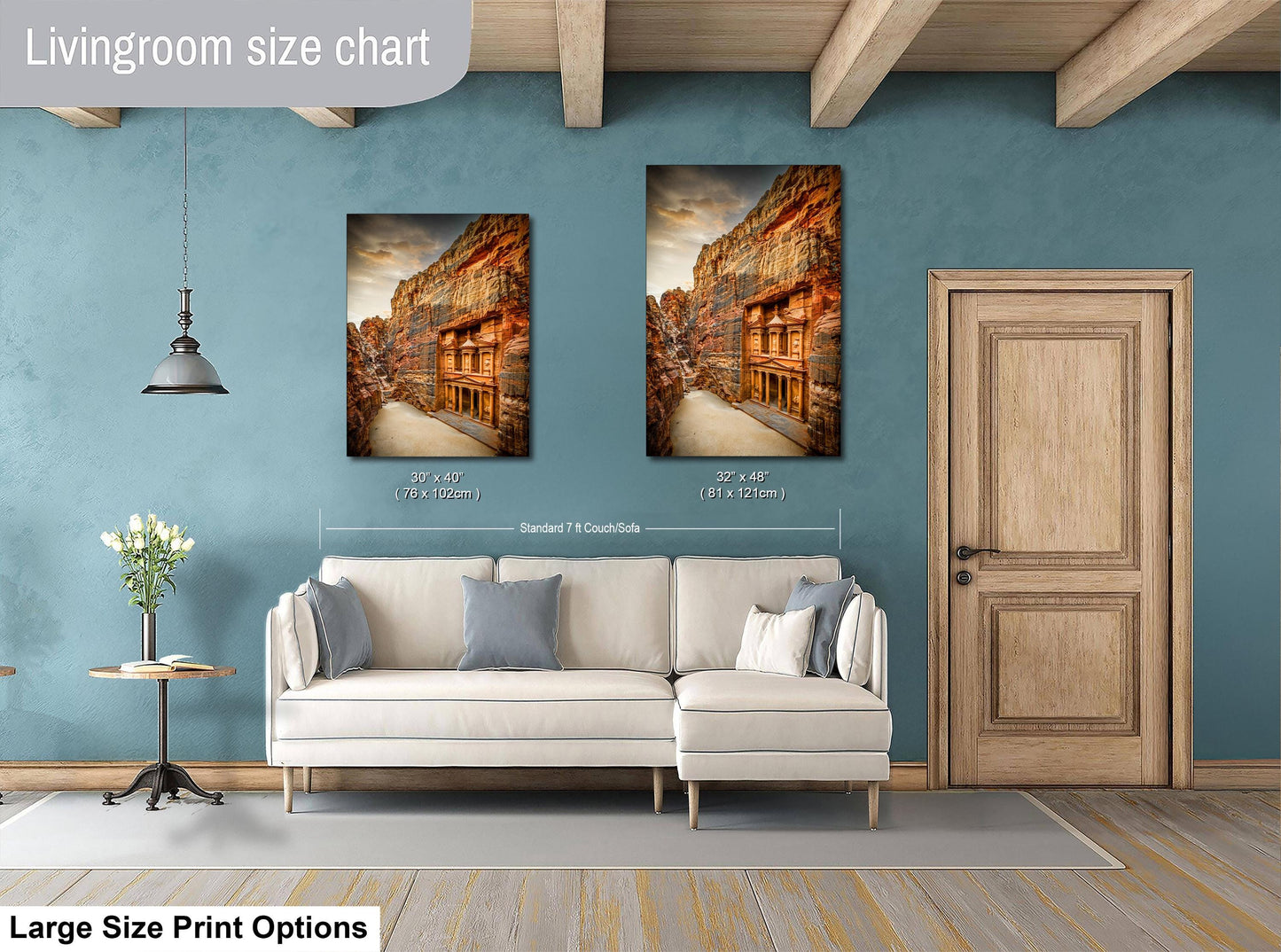 Petra Sunrise Print – Desert Fine Art Photography with Rose City Wall Art