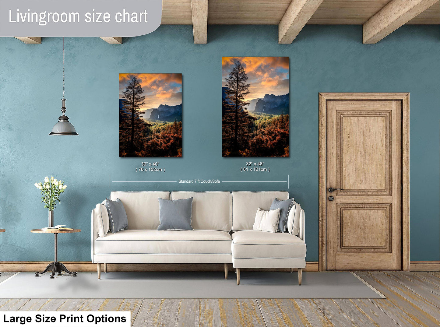 Yosemite Tunnel View Print – Half Dome Artwork with Sunrise Landscape Art