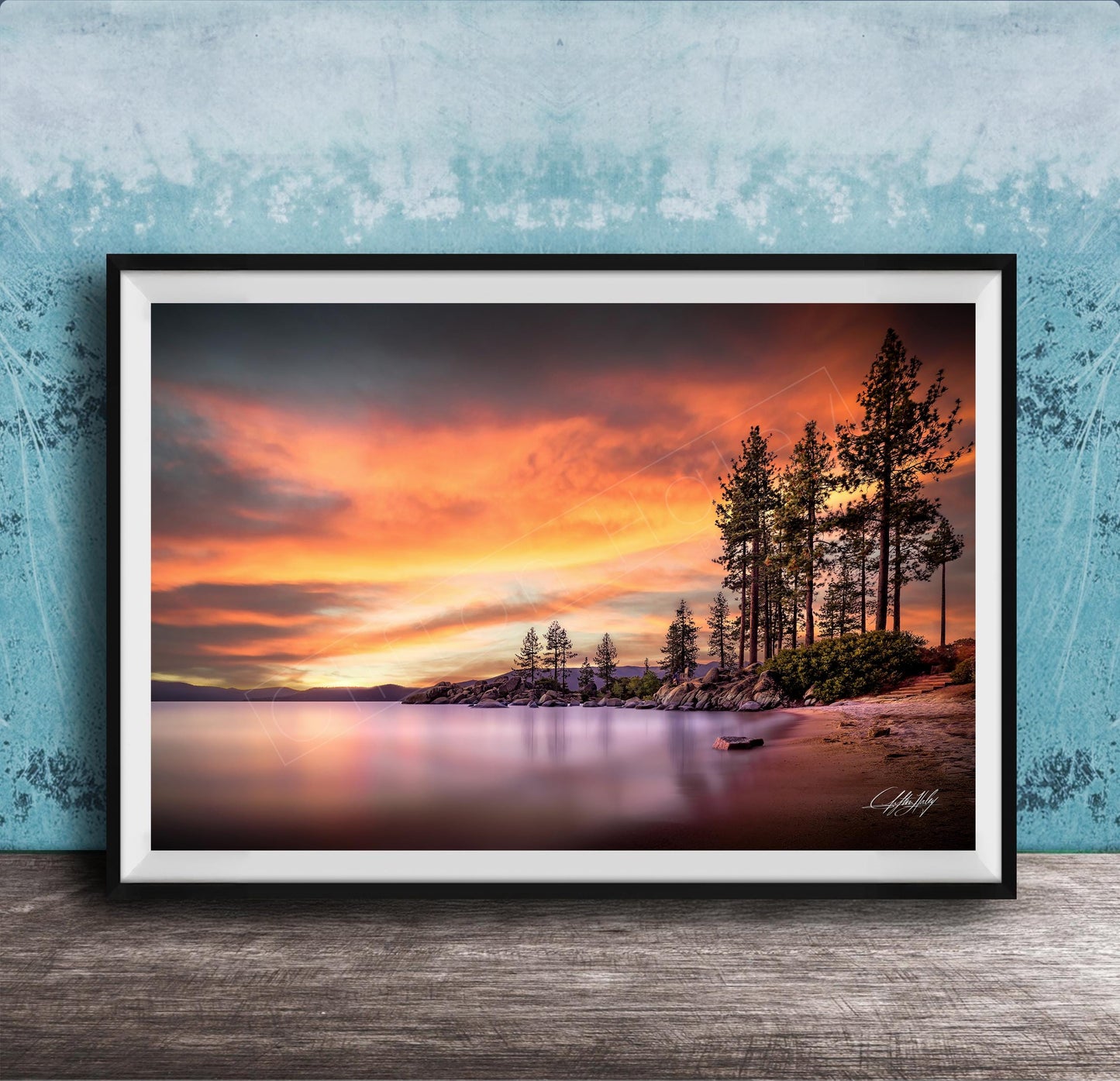 Lake Tahoe Sunset Print – Fine Art Landscape on Archival Paper | Signed Artist Work