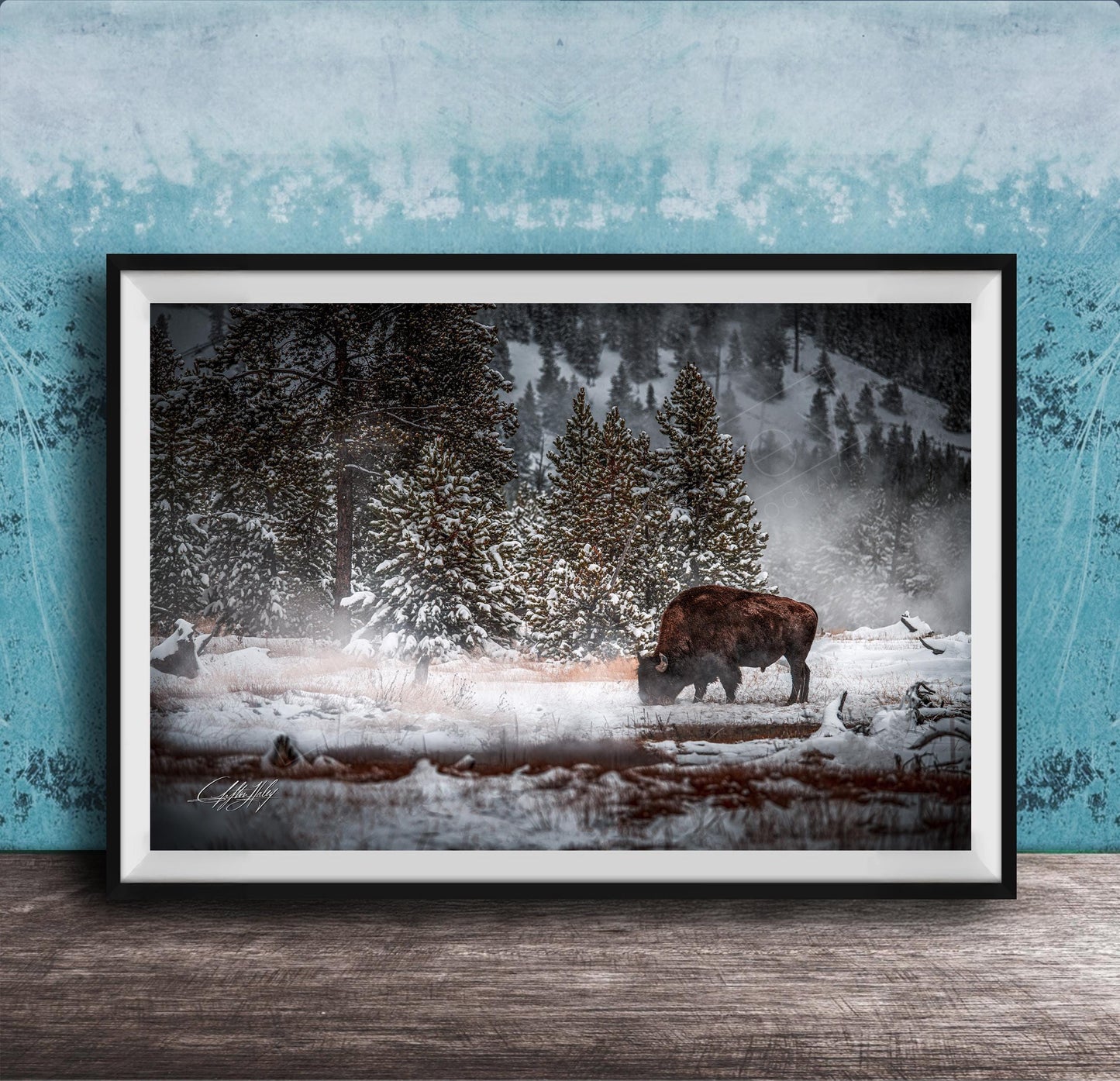Bison Wall Art – Yellowstone Canvas Print | Authentic Wildlife Artwork