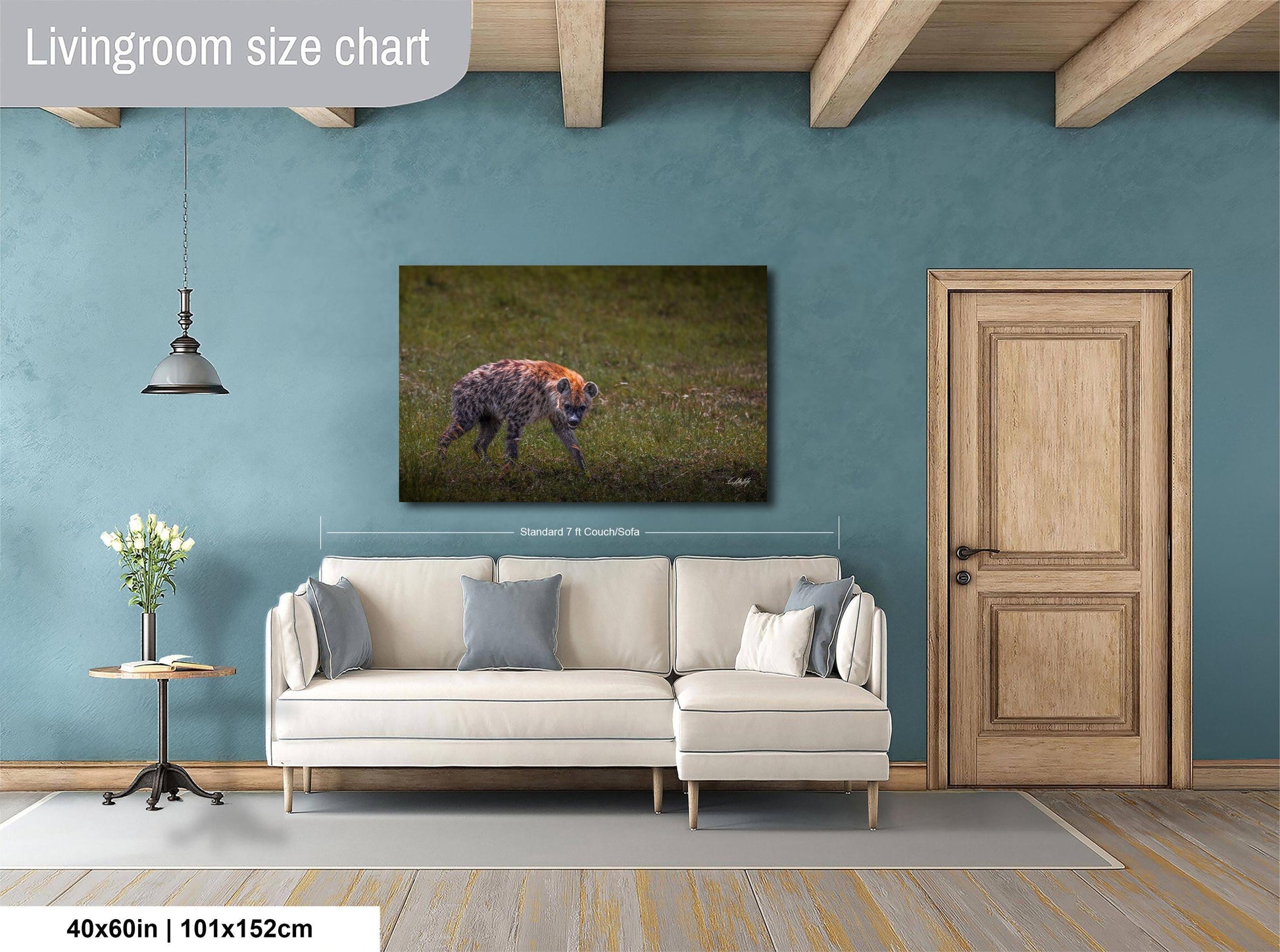 This fine art wildlife photograph captures a striking moment in the Maasai Mara, where a lone hyena pauses mid-step and meets the viewer with a powerful, unforgettable gaze. Often misunderstood, the hyena represents intelligence, resilience, and survival within the African safari ecosystem. This piece is perfect for collectors who appreciate raw, authentic wildlife moments and want to bring depth, character, and conversation into their home or office décor.