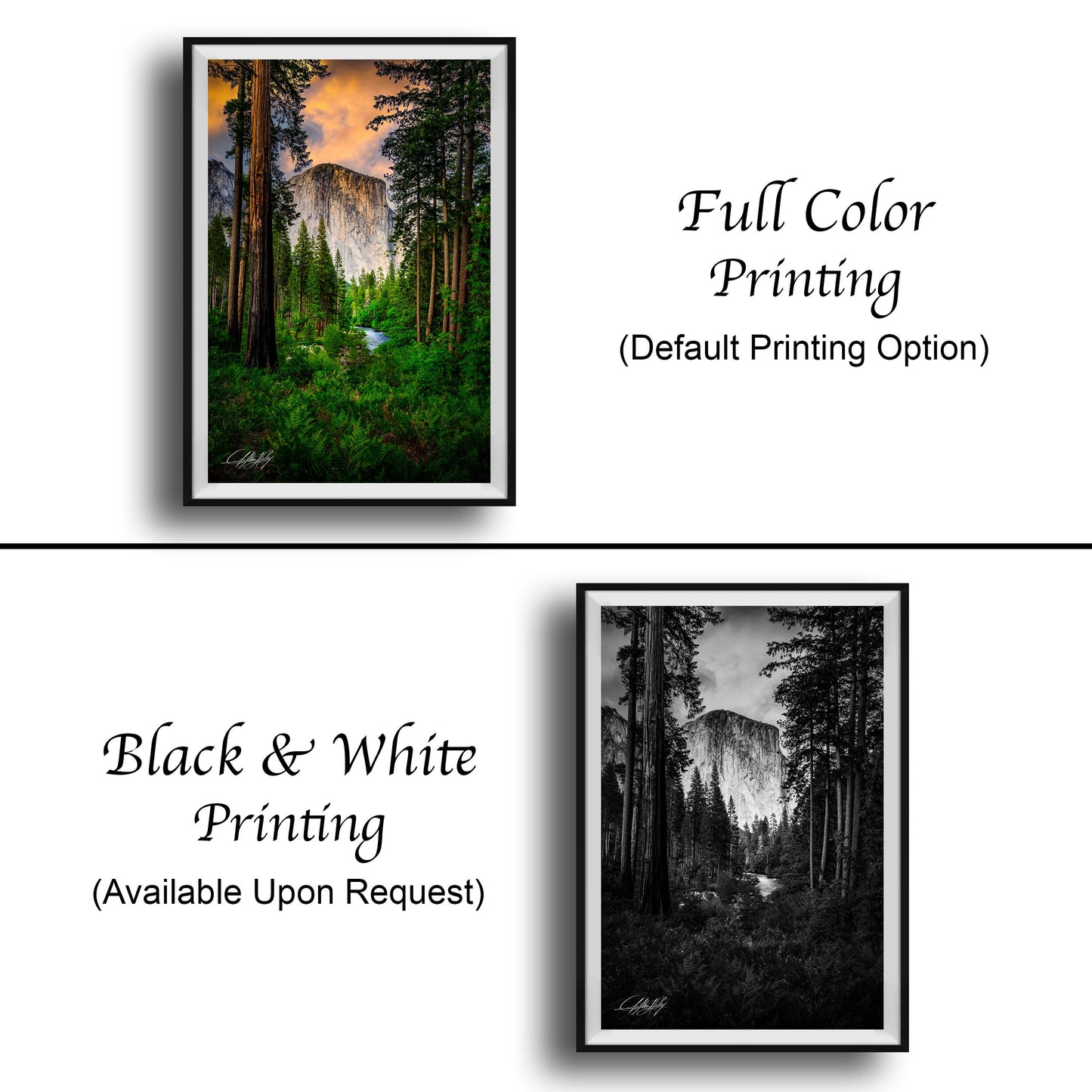 Yosemite Landscape Print – El Capitan Photography | Merced River Sunrise Wall Decor