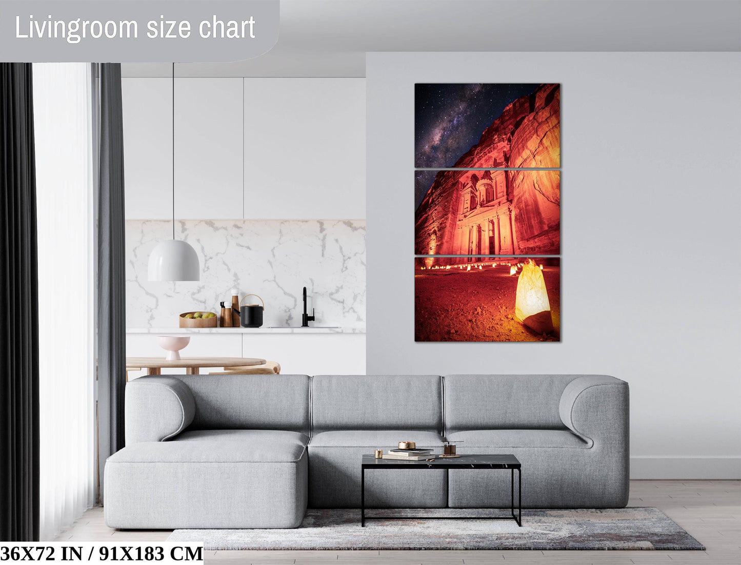 Petra Fine Art Print – Milky Way Photography | Desert Wall Art, Rose City Decor