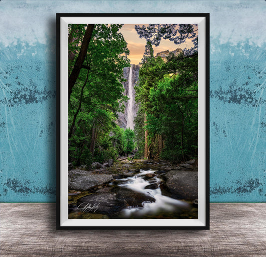 Bridal Veil Falls Art Print – Utah Waterfall Wall Art | Provo Canyon Landscape Photo