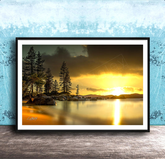 Lake Tahoe Sunset Print – Sand Harbor Lake Landscape