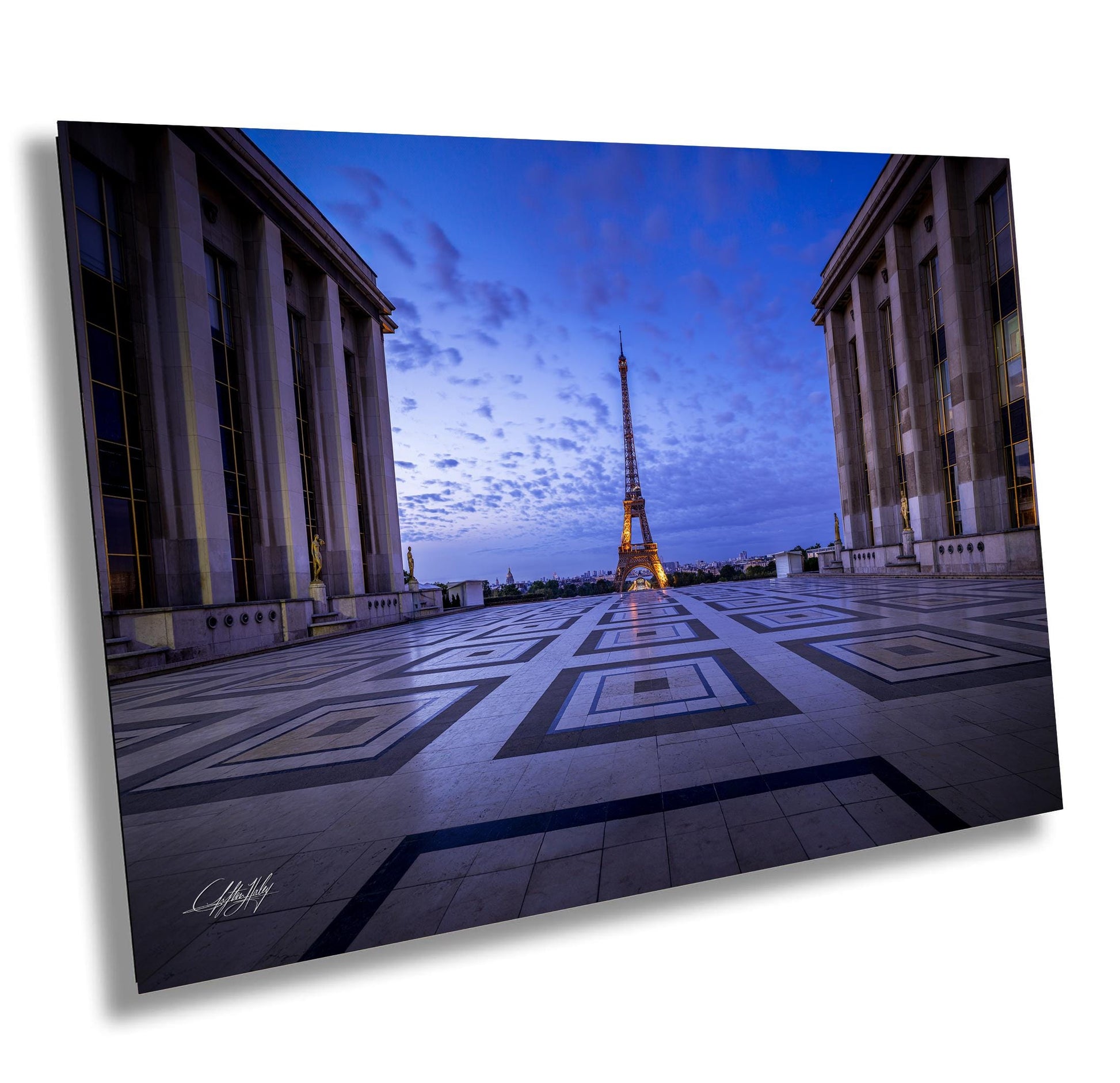 a picture of a very tall building with a sky background